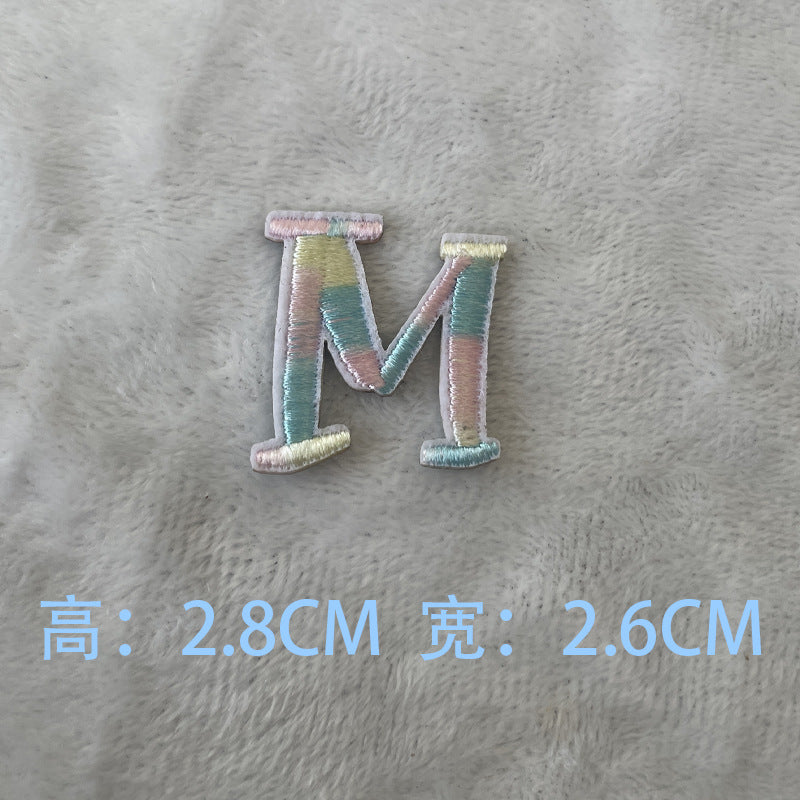 Wholesale Colorful 26 English letters embroidered patch